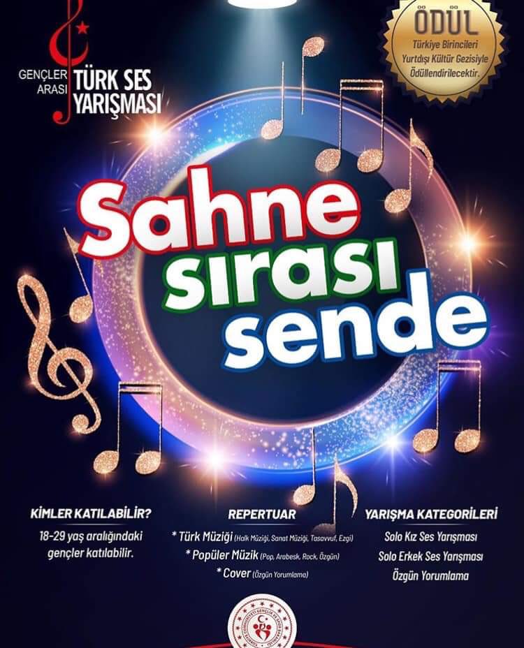 Her yıl büyük bir katılım ile gerçekleştirdiğimiz "Gençler Arası Kültür ve Sanat Yarışmaları" başvuruları başladı. 

Detaylı bilgi ve başvuru için Gençlik Merkezlerimize bekliyoruz. 
#KastamonuGençlikMerkezi
#KimBilir
#HayalleriniSahneyeTaşı
#SahneSırasıSende
#BirŞiirBirNefes