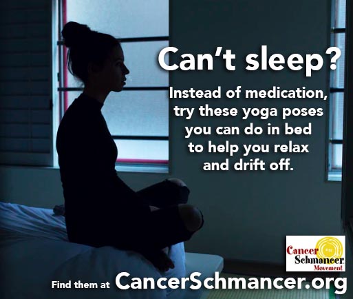 cancerschmancer's tweet photo. https://t.co/I4sPpUshKp Trouble sleeping? Don’t reach for pills. Try yoga poses in bed to relax & drift off. And watch the Edu-Series on https://t.co/I9NgpS8d66 for more info on how your lifestyle affects how you feel. #HowYouLiveEqualsHowYouFeel #sleep #relax #yoga #insomnia https://t.co/9Htr5PyQkp