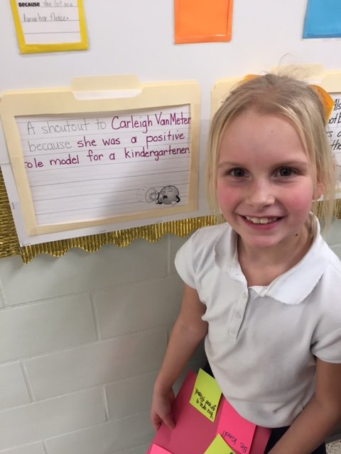 GSCSRams's tweet photo. We love our new Student Shout Out board!  Way to go Carleigh!  #LeaderInMe https://t.co/8JKp5hEPzb