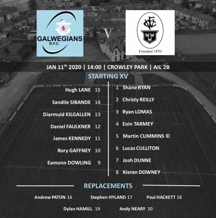 Galwegians_RFC's tweet photo. How we line up tomorrow at home to Wanderers in the #EnergiaAIL Division 2B. Kick off 2pm https://t.co/Yx4TFF9PYr