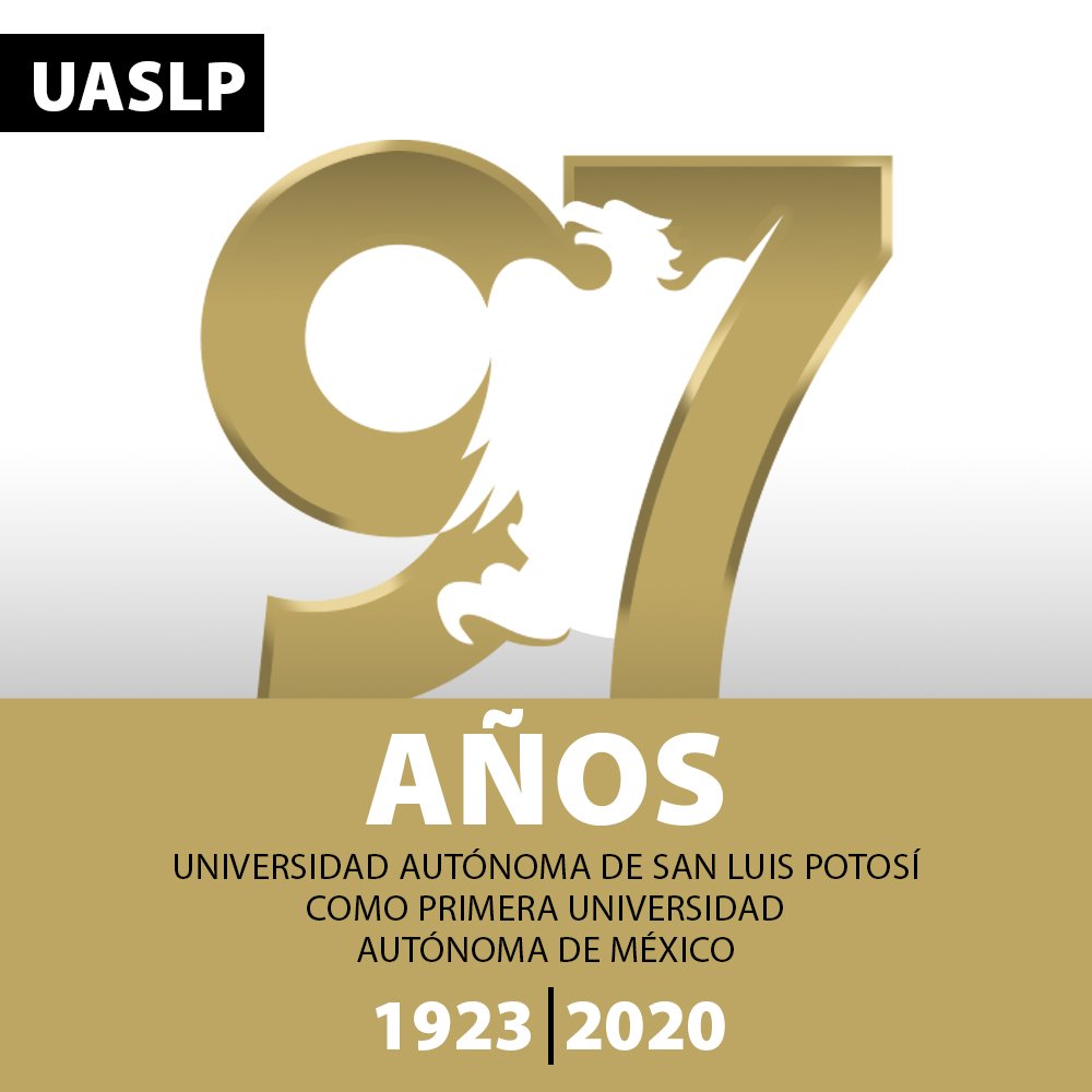 LaUASLP's tweet photo. ¡Hoy conmemoramos 97 años de autonomía universitaria! #AutonomíaUASLP 💙💛🦅 https://t.co/finZlTgu1T