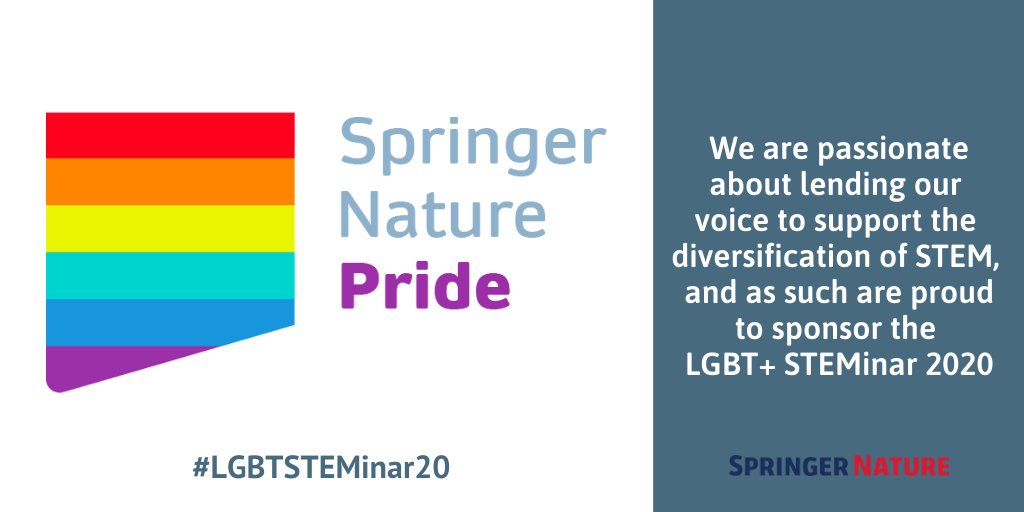 SpringerNature's tweet photo. Our employee network for the LGBTQ+ community and allies #SNPride launched in 2018, and today we are proud to sponsor the #LGBTSTEMinar20 for the second year in a row. https://t.co/XVn7fsh5MM https://t.co/MTWL7bZLOw