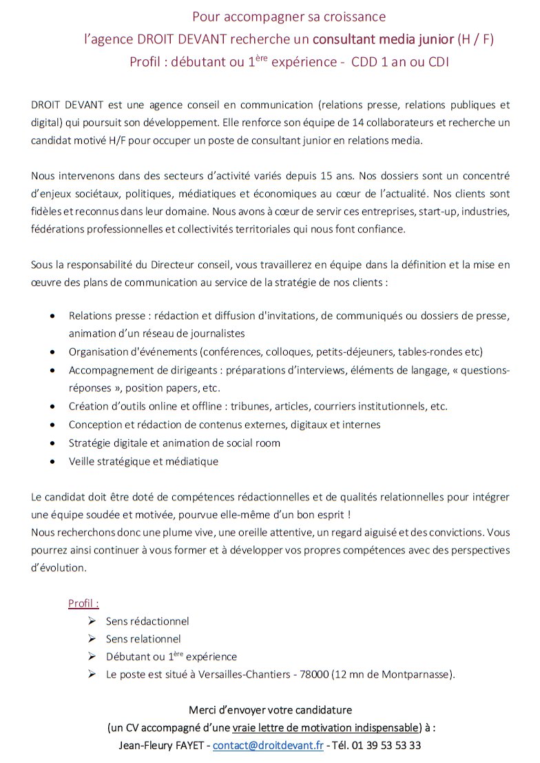 Agence DROIT DEVANT tweet media