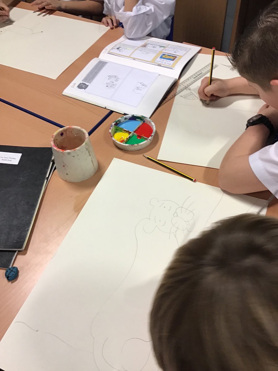 muchwooltony5's tweet photo. This week we are Artists! We have looked at how to bring stories to life using pictures! Today we practised painting our storyboards before we put them onto fabric next week #artmuchwoolton #talkingtextiles #colourmixing https://t.co/YISk8axBG1
