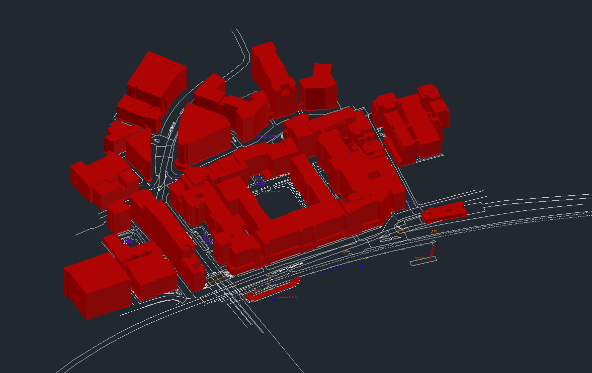 emapsite's tweet photo. #FridayQuiz - Can you guess where this is?  Image shown is @OrdnanceSurvey #MasterMap in DWG format with Building Heights! #CAD #Location #FridayFeeling https://t.co/LFnUqqjPbw