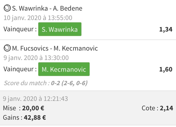 FloProno_'s tweet photo. #QEMO2020 🇶🇦

🔸 Kecma + Waw @ 2,14 • 2% ✅

2-0 &amp; 2-0, on valide tranquillement ! 😍
Prono foot à venir... 🔜 https://t.co/1bBqbe7Bpt