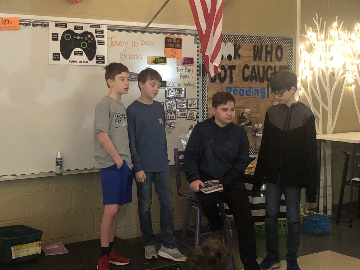 Wilbanksfunin41's tweet photo. Thank you to our 5th grade mystery readers! We loved it! #subitusparco #readersarethinkers 💚💜💙❤️🖤@BluffParkElem @BluffParkReads https://t.co/XfyGQzRGfQ
