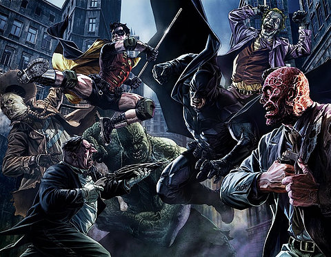 LeyendasDC's tweet photo. Batman y villanos, por Lee Bermejo.
#Batman #DCComice https://t.co/JDEY0A1SVU
