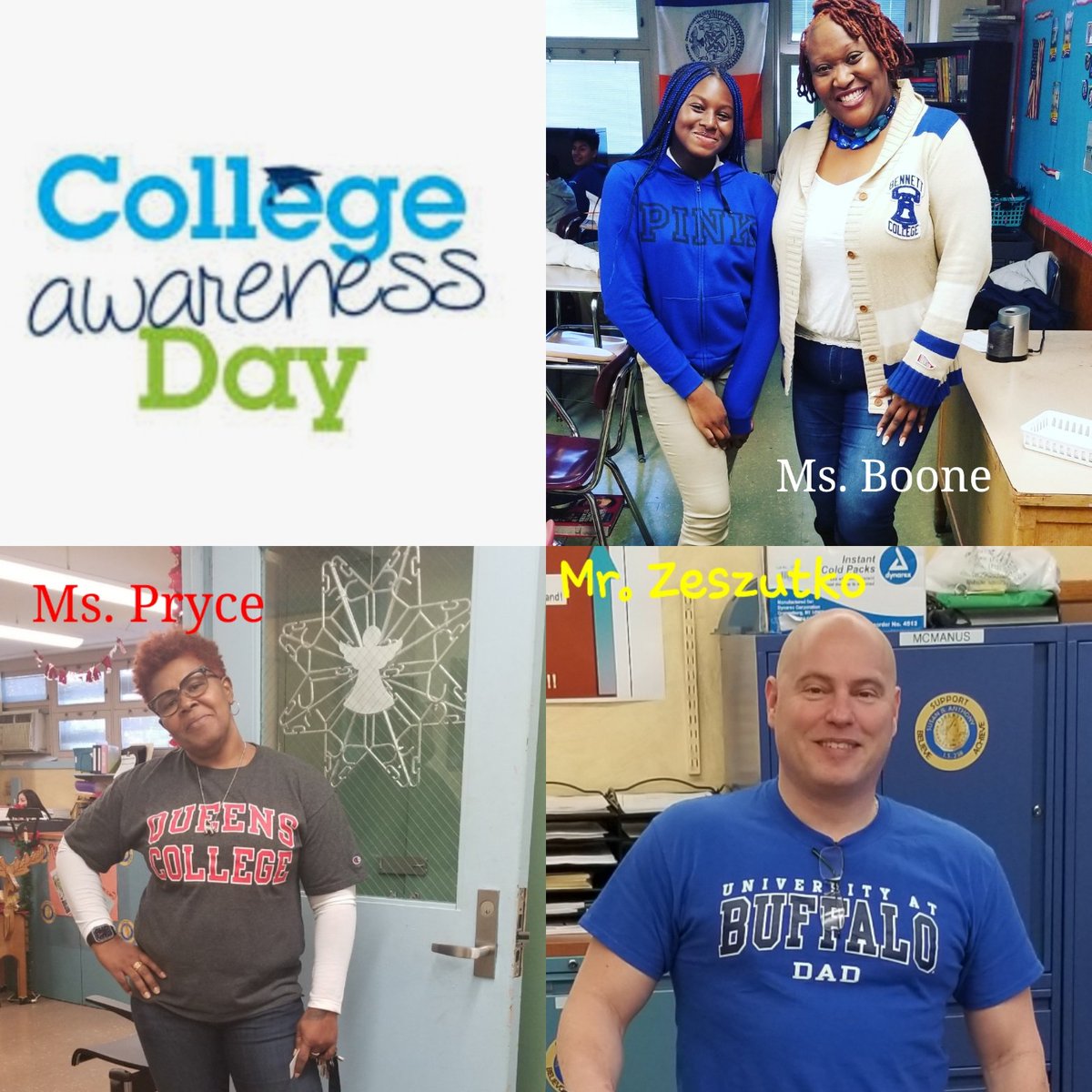 IS238SBA's tweet photo. Today, we're celebrating 🎓📚College Awareness Day📚🎓 which aims to strengthen the college-preparedness culture in all schools, and help students and families understand that their dream of college is attainable.
#TeamSBA💥 #CollegeAwarenessDay @nycschools @D29Shines https://t.co/jYxTD8X2m1