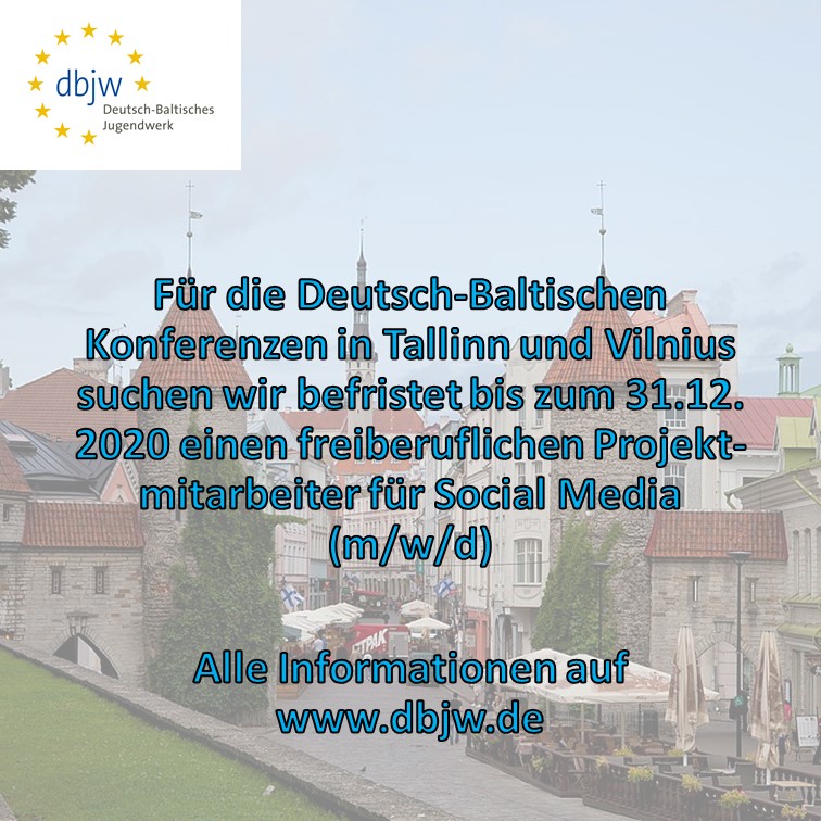 dbjugendwerk's tweet photo. Du möchtest mit anderen Europa verändern?
Du wolltest schon immer mal nach #Tallinn und #Vilnius?
Du kannst #socialmedia? 

Dann bewirb Dich beim #DBJW für die Konferenzen #DBKTallinn20 und #DBKVilnius20. 

Alle Infos unter:
https://t.co/GVsm4QgFxN https://t.co/5nWdv7EUaX