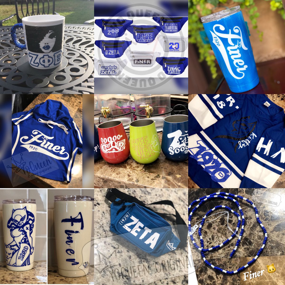 shopyoqueen's tweet photo. Did Someone Say Centennial?! In Honor Of Zeta Phi Beta Sorority Inc Making 100 Years This Year. Use Code “FINER” At Checkout To Receive 19.20% Off Your Total! #ShopYoQueen #zetaphibetacentennial #Sale #YoQueen2020 #TellAFriend 
https://t.co/vDDiiHamdB https://t.co/nr7WIGg1JD