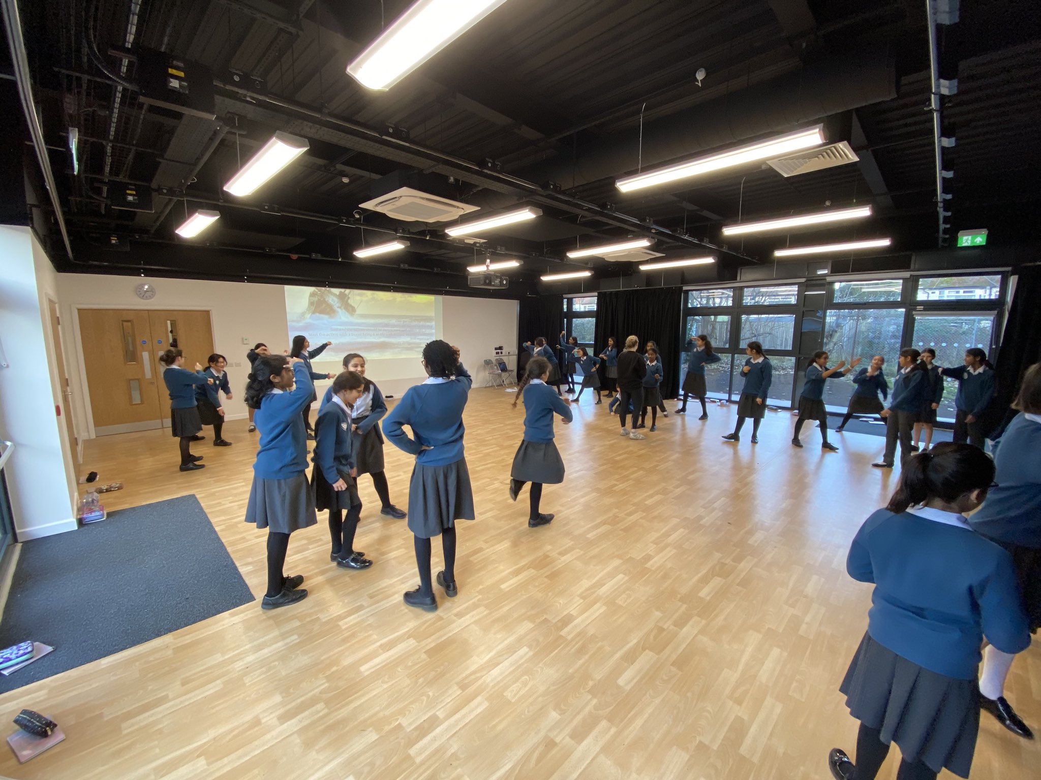 Tiffin Girls The Drama Dept Are Thrilled To Have Moved Out Of The Hall And Working In Their New Drama Studio As Were The Year 7 Students Pictured We Are