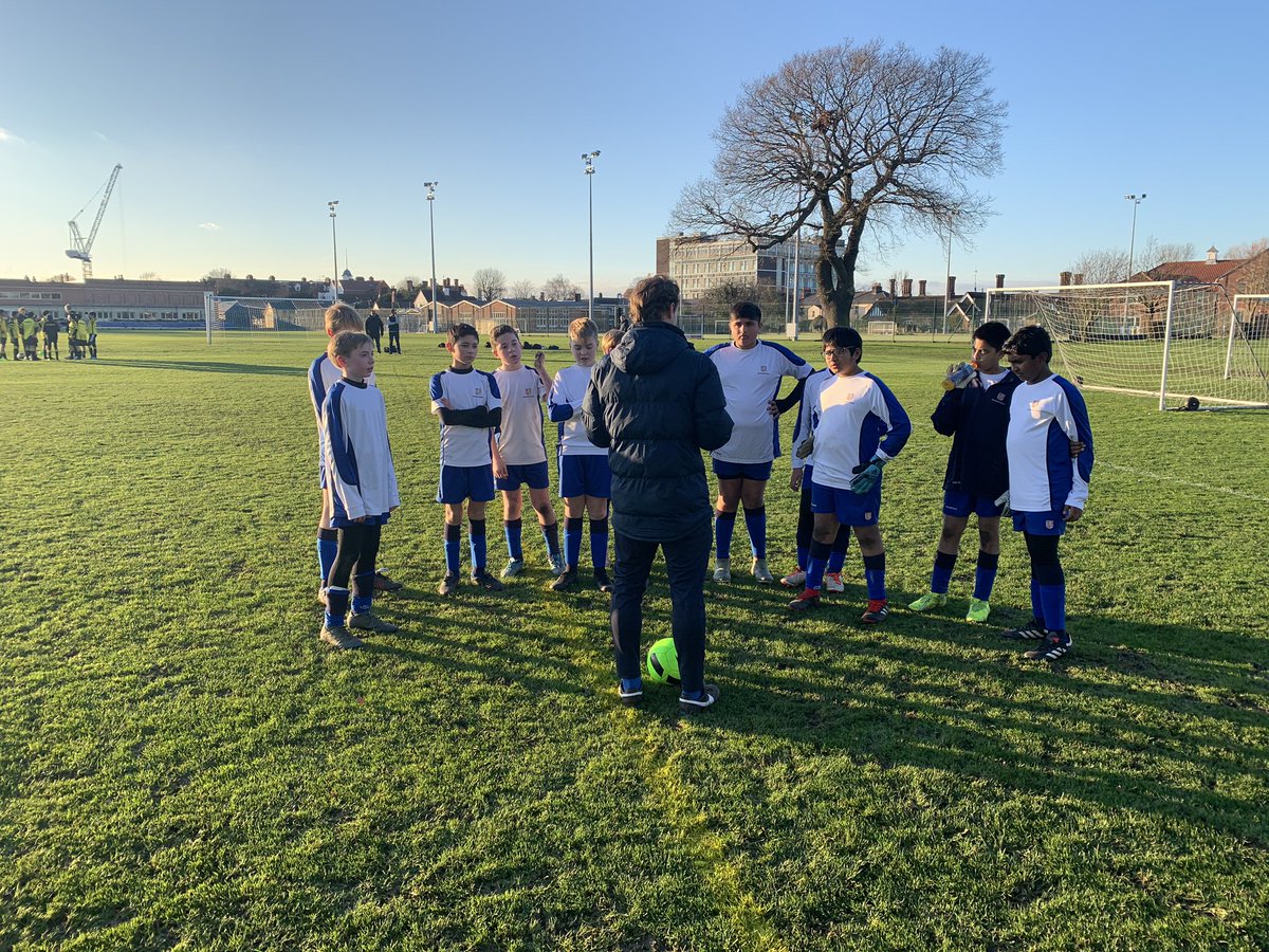 Wignalls warriors (U12E) take a magnificent 1-0 lead into the break! Great game and both team’s playing in an excellent spirit! <a href="/WilsonsSchool/">Wilson's School</a> #ballers