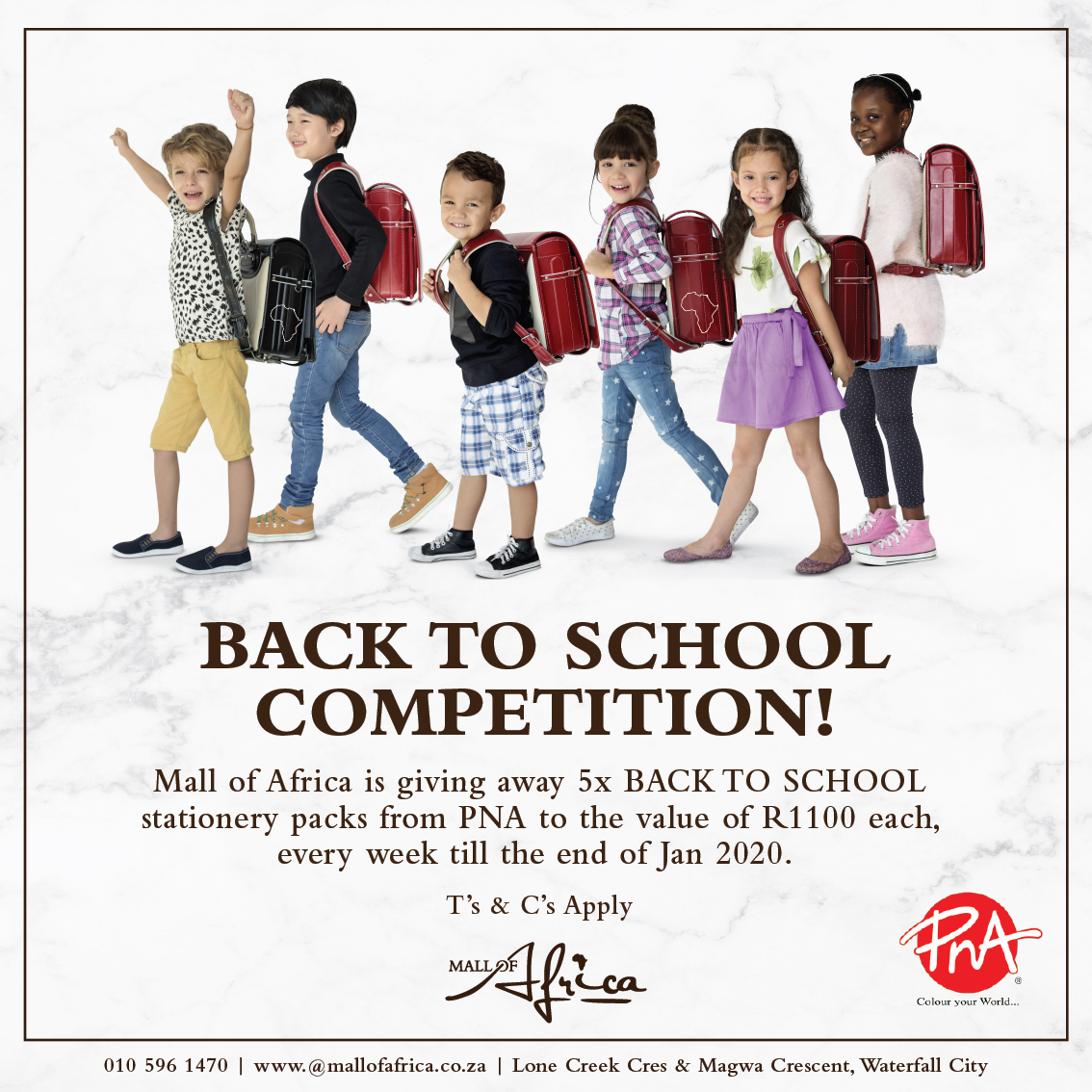 TheMallOfAfrica's tweet photo. @TheMallOfAfrica is giving away 5x BACK TO SCHOOL stationery hampers from @PNASouthAfrica to the value of R1100 each, every week till the end of Jan 2020. 

All you need to do is follow and retweet our post to stand a chance to WIN. 
T&amp;C's apply. 
#BackToSchool #MallofAfrica #PNA https://t.co/VQrzkX4ofM