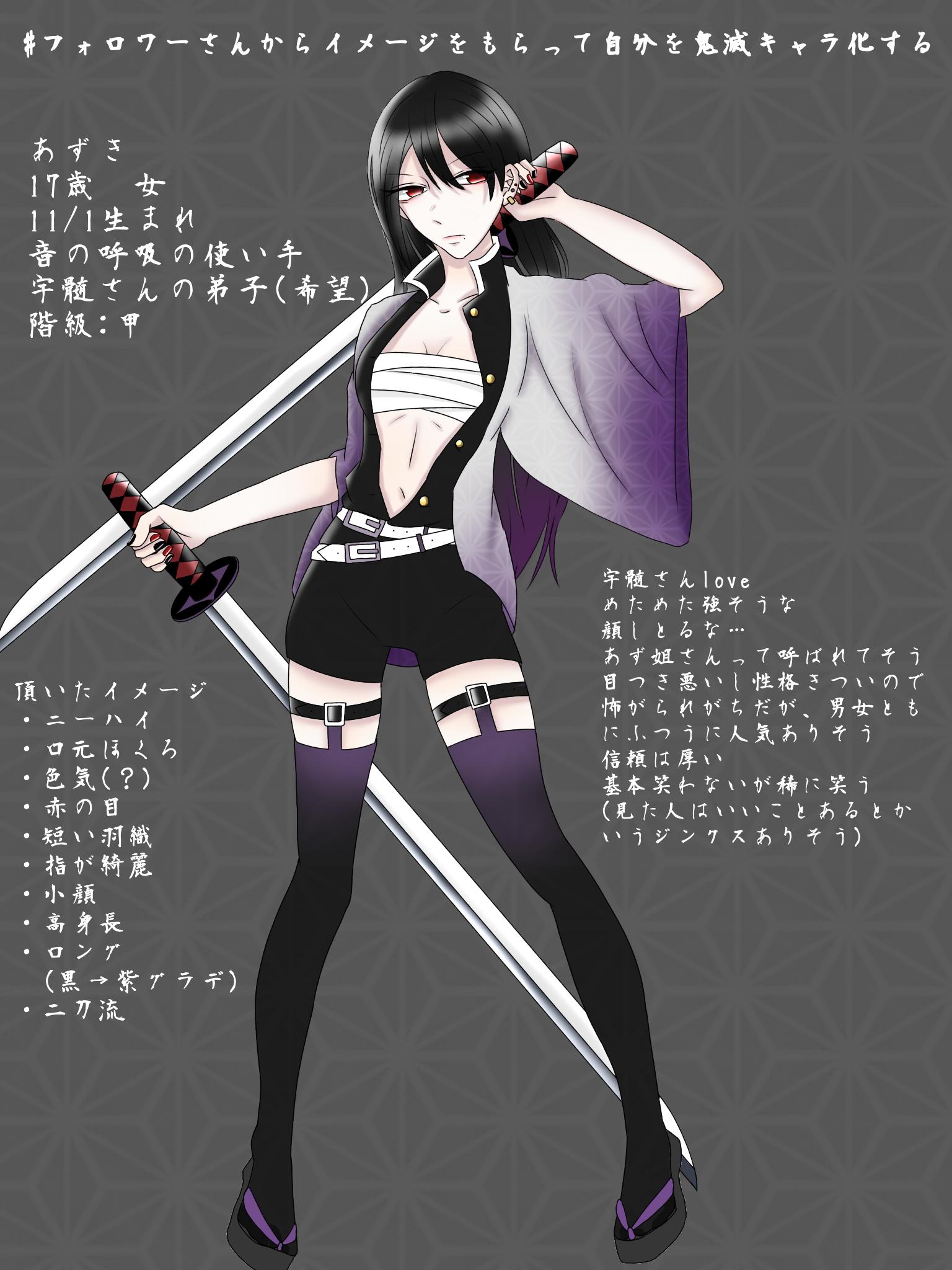 あずき ありがとうございます 宇髄天元 眼帯ver で 構図はお任せします 代理ちゃんはこの子です