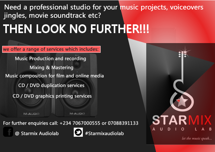 Starmix_Audiolb's tweet photo. Come for your voice over projects, music production, recording, mixing and mastering, cd/dvd duplication, printing on cd's or dvd's , graphics design and many more services offered @ Starmix Audio Lab . https://t.co/CmgcUCFR4a