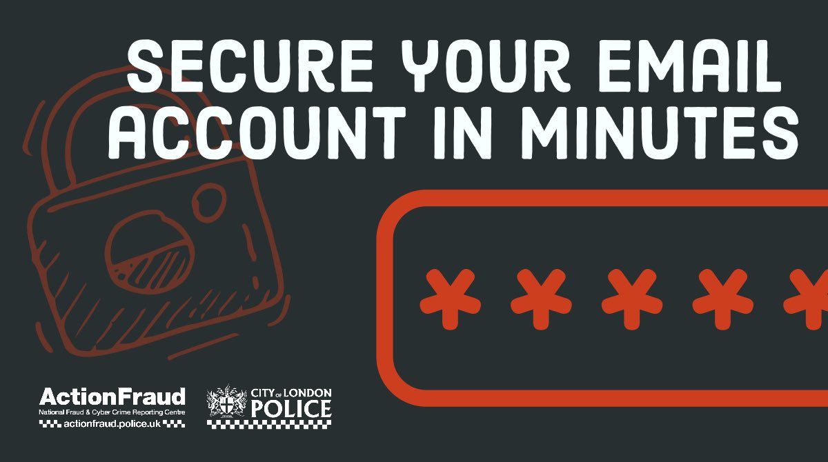 Spare few minutes? You can quickly improve your online security with a strong, separate password and Two-factor authentication (2FA) A hacked email account could leave you vulnerable to identity theft and fraud!