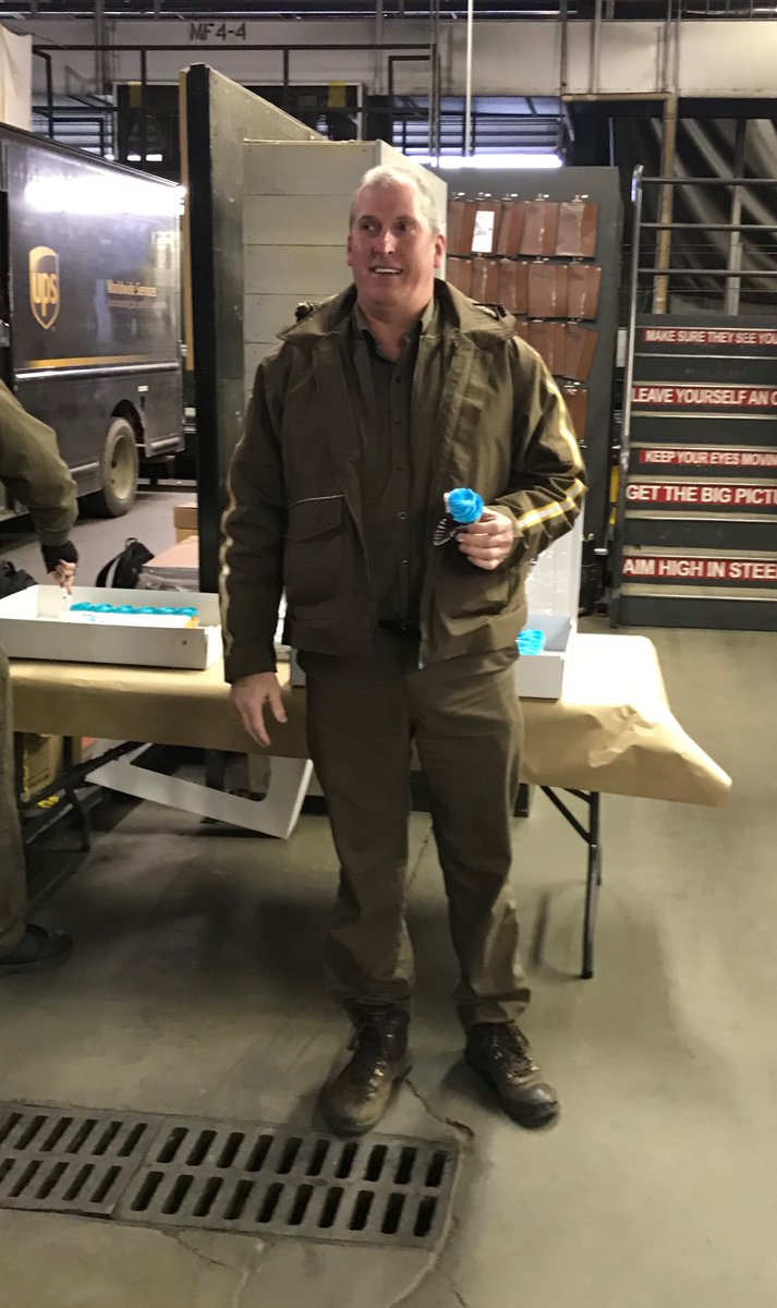 Asheville #UPS would like to wish Chris Bozarth good luck! 🍀