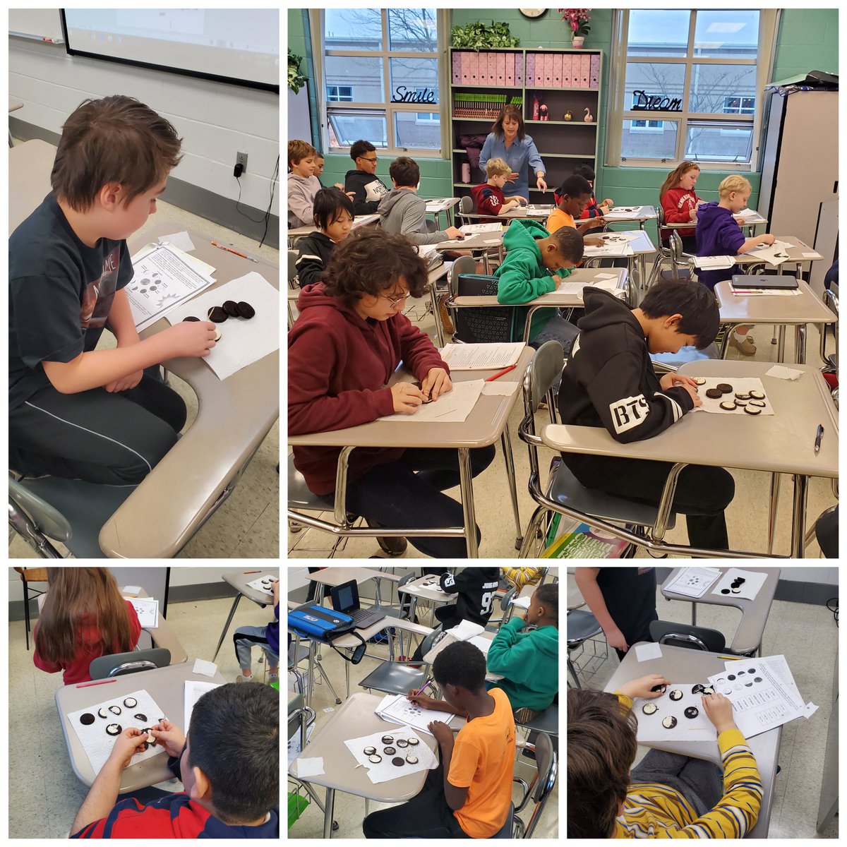 BGJHS's tweet image. 6th grade students in @ImMrsSmith class used oreos to depict lunar phases.