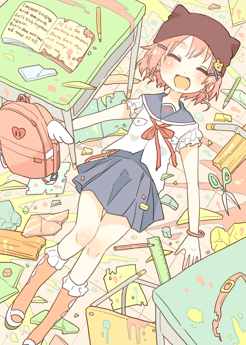 がっこうぐらし!完結おめでとうございます!画像は5年前に描いたゆきちゃんです。 