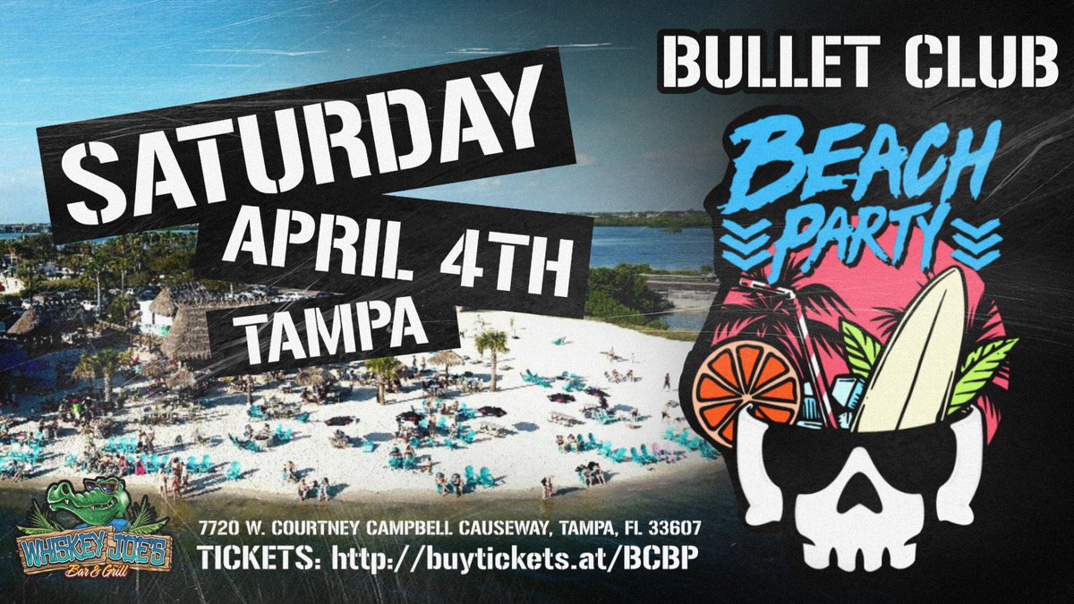 smFISHMAN's tweet image. Tickets went on-sale this morning for the Bullet Club Beach Party! Win two for FREE by doing the following:

- Follow @BulletClubBP &amp;amp; @smFISHMAN
- RT this tweet
- Reply w/ your favorite Bullet Club member

Winner picked later today!

#BCBP Tix available -&amp;gt; tickettailor.com/events/bcbp