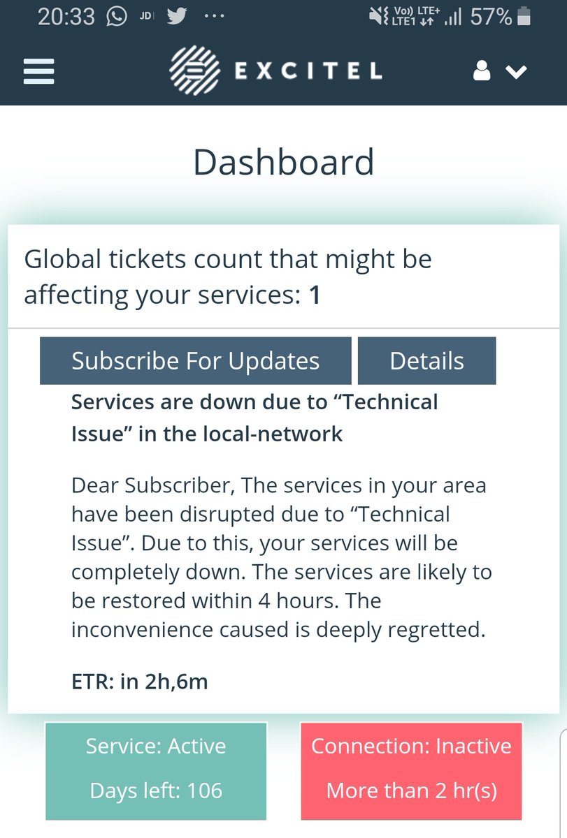 writepooja's tweet photo. Pathetic service by @excitel_rocks , one of the worst #wifiinternetconnection I have ever come across. I can't even raise a ticket. #internetshutdown #excitelinternet #patheticustomerservice https://t.co/wtLZ8i7LUj
