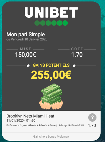 ParieurPanache's tweet photo. Bet NBA pour le #AllStarTips
🏀BKN - MIA
Adebayo over 29.5 prp @ 1.7
#TeamParieur https://t.co/LIdOLFFdHS