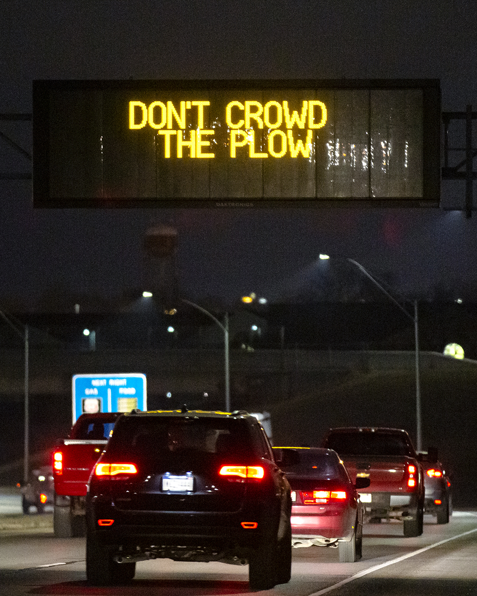 NebraskaDOT's tweet photo. Today's #FridaySafetyMessage is timely with winter weather throughout the state today. Plows may travel slowly, but they are working to keep roadways safe so YOU can get to your destination safely. Give them space to do their job! #RespectThePlow https://t.co/XrD8Gn9AZe