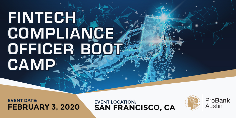 ProBankAustin's tweet photo. Whether you're a Fintech Compliance Pro or new to your compliance role, this is an event you don't want to miss!
https://t.co/XRB7TDMGQ6
#fintechbootcamp #compliancebootcamp #registernow
#professionalbankservices #banks #fintech #creditunion https://t.co/yr5VlX9HQ0