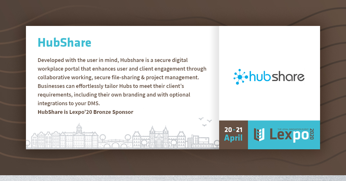 HubShare is sponsoring Lexpo’20 (Amsterdam, 20 &amp; 21 April), Europe’s leading legal innovation event!

lexpo.com

#LegalInnovation #LegalIT #Legaltech #Lawtech #Lexpo20 <a href="/HubShare/">Hubshare</a>