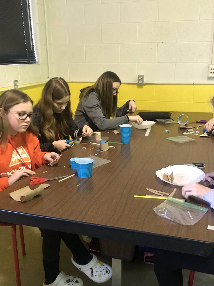 Building towers as tall as we can and creating our favorite food from limited supplies.....TMS students are doing awesome at these projects. #stem #TRIADproud #TRIADvances #engineers #middleschool
