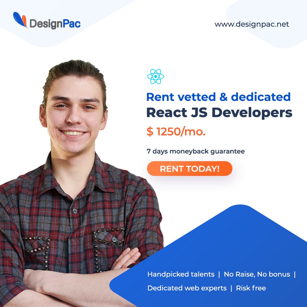 thedesignpac's tweet photo. Highly experienced &amp; vetted React JS Developers pre-loaded with knowledge of various solutions for different industry verticals.

Rent React JS Developers at $1250/mo only. https://t.co/i54eh5egBH https://t.co/D984mogHG3