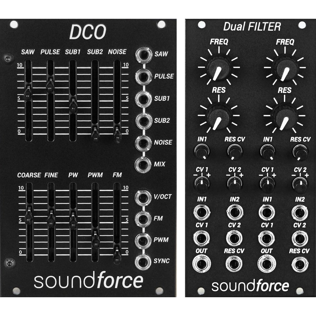 MatttechModular's tweet photo. New in: Soundforce DUAL FILTER &amp; DCO  ...complete with Stroopwaffle and strange Star Wars keyrings! https://t.co/yYKo1imWzm #eurorack #modularsynth #soundforce https://t.co/OA6D2vFPlA