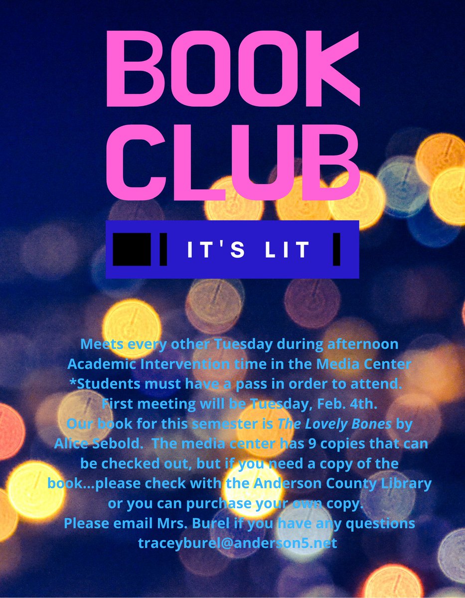 Book Club..."It's LIT!"  Come join us! <a href="/Westside_A5/">Westside High School</a>