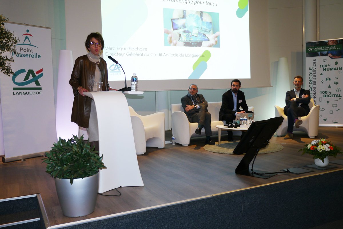 CALanguedoc's tweet photo. Retour sur notre conférence : "Le #numérique pour tous" qui s'est déroulée hier sur notre site administratif de Maurin. Plusieurs dirigeants et intervenants ont pris la parole pour accompagner aux mieux nos clients à l’utilisation des outils numériques. 🖥 
#CreditAgricole https://t.co/4K09R9Xo7R
