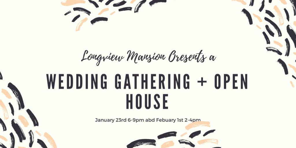 Calling all engaged couples and wedding planners! Stop by, have a signature drink on the house, and tour the beautiful Historic Longview Mansion January 23rd 6-9 and February 1st 2-4pm #kcengaged #kcweddingvenue #kcbride #kceventspace #kcweddingopenhouse
eventbrite.com/e/pop-up-weddi…