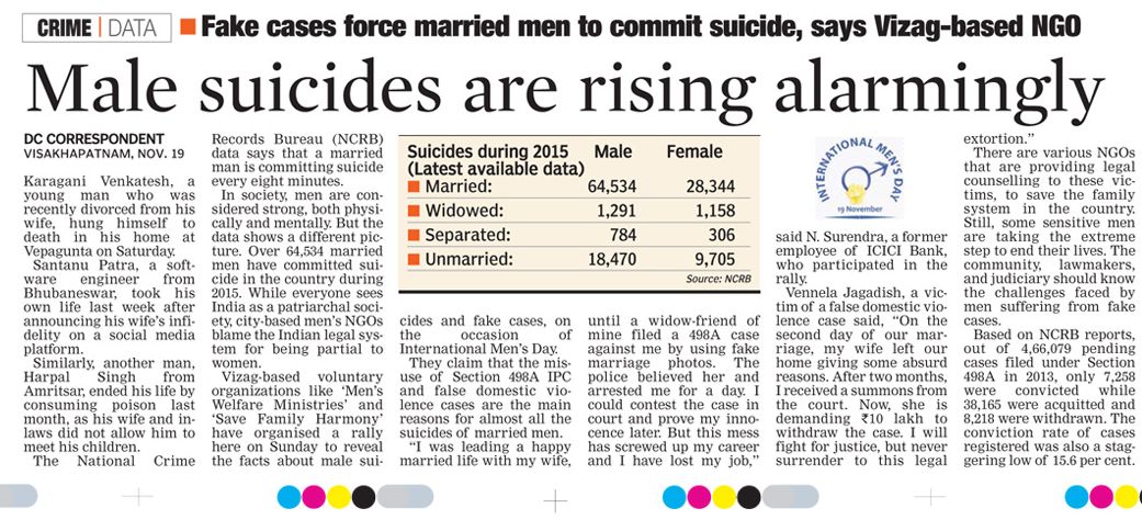 HemantP57063386's tweet photo. @KDJhaMRA @mensarehumans @narendramodi @MensDayOutIndia @sharmarekha @NCWIndia @DCWDelhi @SwatiJaiHind @OfficeOfRSP @nsitharaman Yes, it's bitter Truth, 90,000+ men commit suicide every yr. Because of wife &amp; in-laws because of #FakeDVCases #Fake498aCases #Fake125Cases 
#FakeRapeCases but Govt. &amp; Judiciary is not taking any action to #SaveMen @PMOIndia @HMOIndia @OfficeOfRSP @fpjindia @PTI_News @BBCIndia https://t.co/oJybpeWezZ