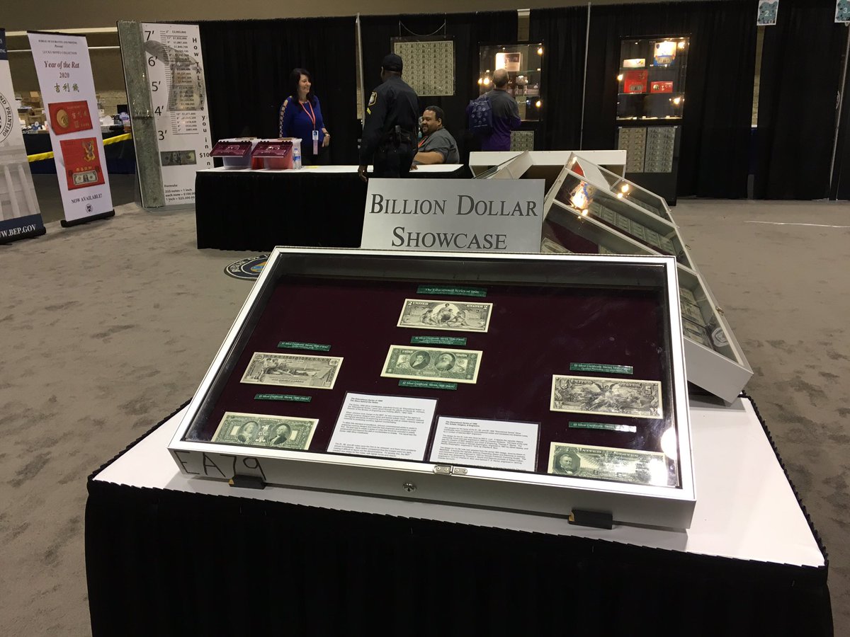 usmint's tweet image. We are at the Florida United Numismatists Convention, Booth 144. Stop by, make a purchase, meet #Layla, pick up eduction tools and view @USMoneyfactory Billion Dollar Showcase. Kids: visit us, answer trivia questions and receive a surprise. usmint.gov/news/upcoming-… #Fun2020