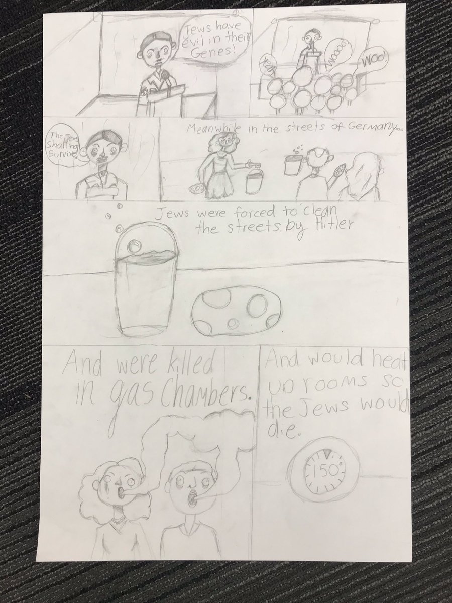 plemmonsa's tweet photo. Our Barrow artists are amazing. We created a display of Nathan Hale-inspired comics for his visit on Tuesday. Thank you 5th grade for working on this with Ms Foretich and other students doing it voluntarily. #barrowreads #studentvoice #majorimpossible #avdinschools #tlchat https://t.co/m0fIhV9unQ