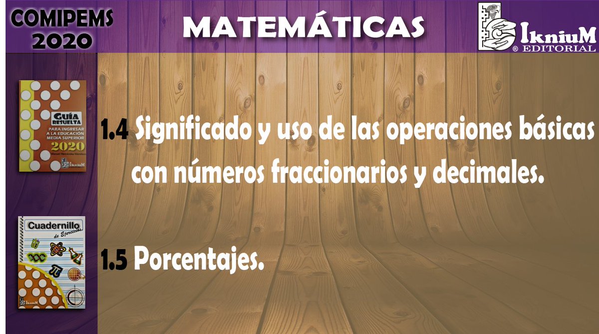 Iknium's tweet photo. 10 áreas y más de 300 temas pide COMIPEMS y #editorialiknium tiene resueltos todos los temas y #gratis en nuestro canal de youtube:
https://t.co/8z5CRPG0T1
#comipems #guiaresuelta #iknium #unam #ipn #cursogratis #matematicas
#operacionesbasicas 
#porcentaje https://t.co/fNzuImHD6A