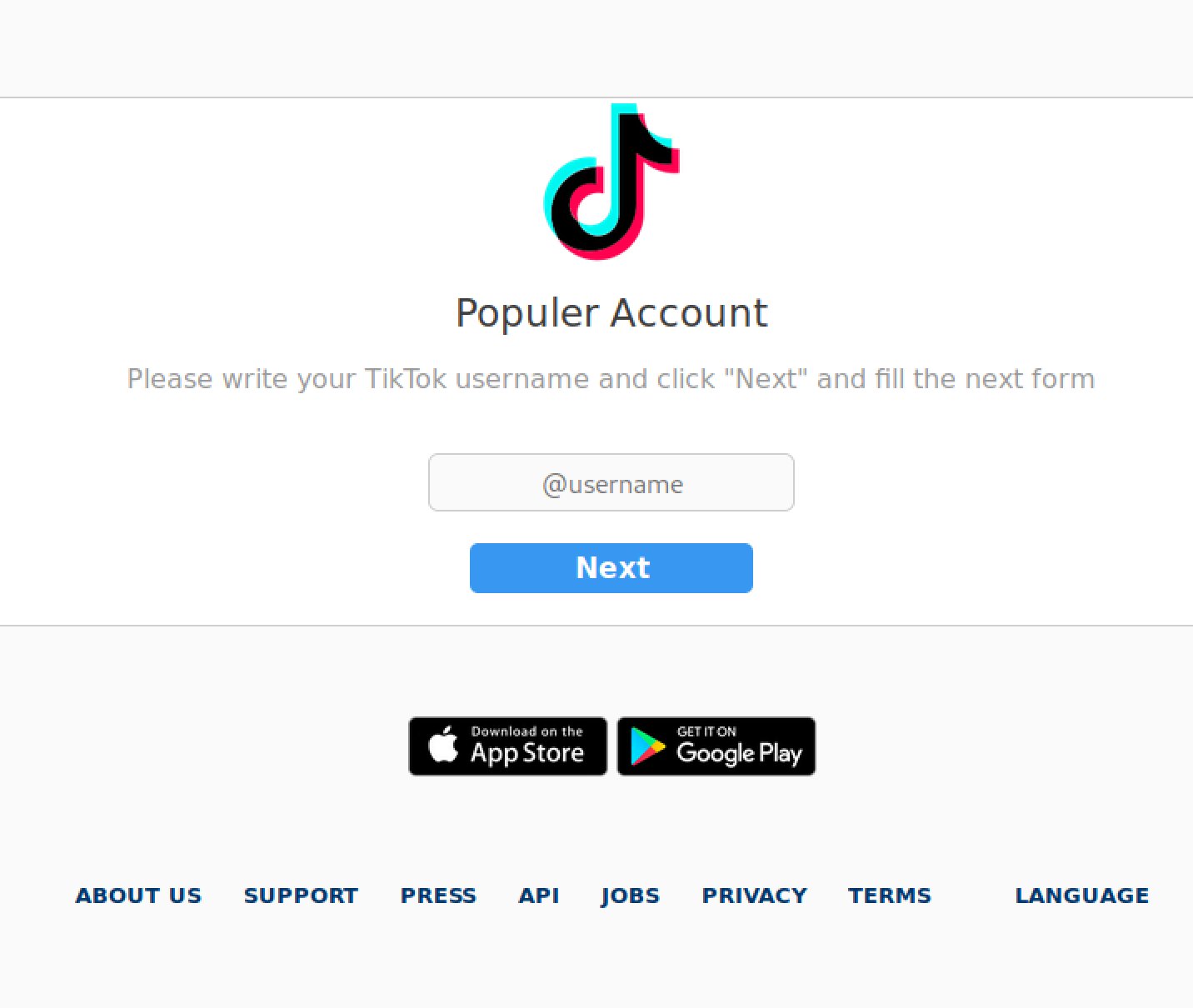 Phishing AI on X: Hey @TikTok, a phishing site targeting your