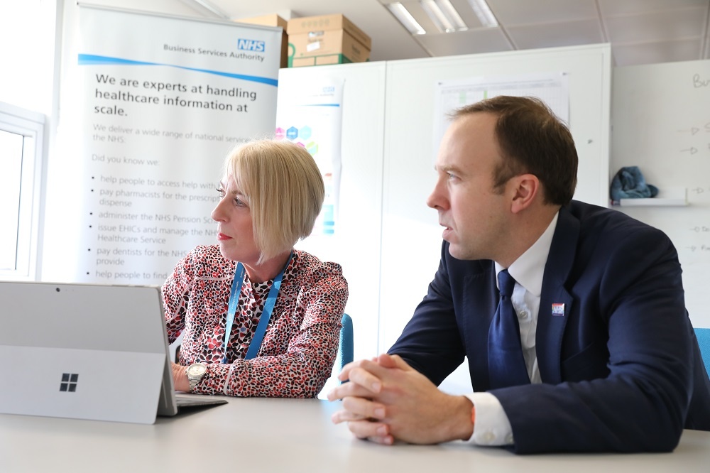 NHSBSA's tweet photo. We’re using data to improve healthcare and support national programs.
@MattHancock got to see how one of our data dashboards identifies patient safety issues and helps address areas of concern for current #MentalHealth prescribing trends.
#PopulationHealth https://t.co/kLScarLVQ3