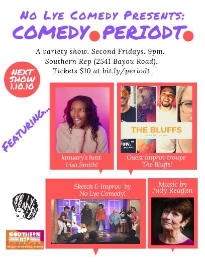 TONIGHT! We've got sketch, improv, and musical comedy for you at Southern Rep at 9. Get your tix at buff.ly/362CCbq!