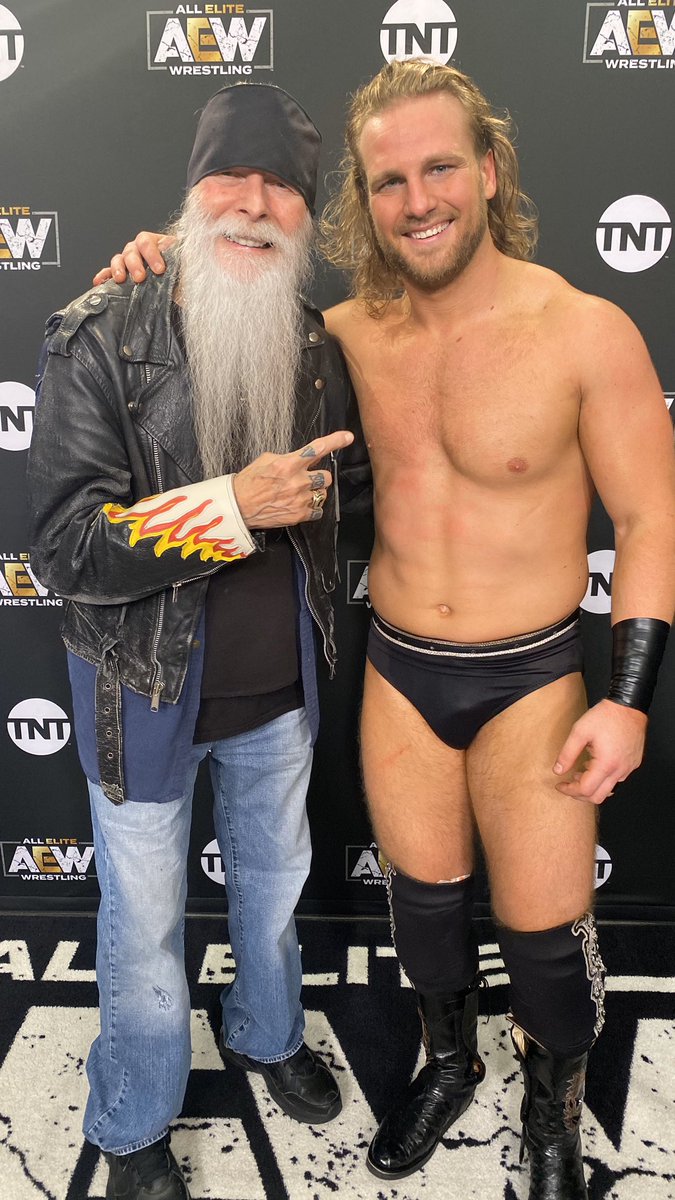 All Elite Wrestling on Twitter: &quot;Hangman Page catching up with his coach, the Boogie Woogie Man Jimmy Valiant in Memphis. See Valiant and all the Legends of Memphis Wrestling this Tuesday on #