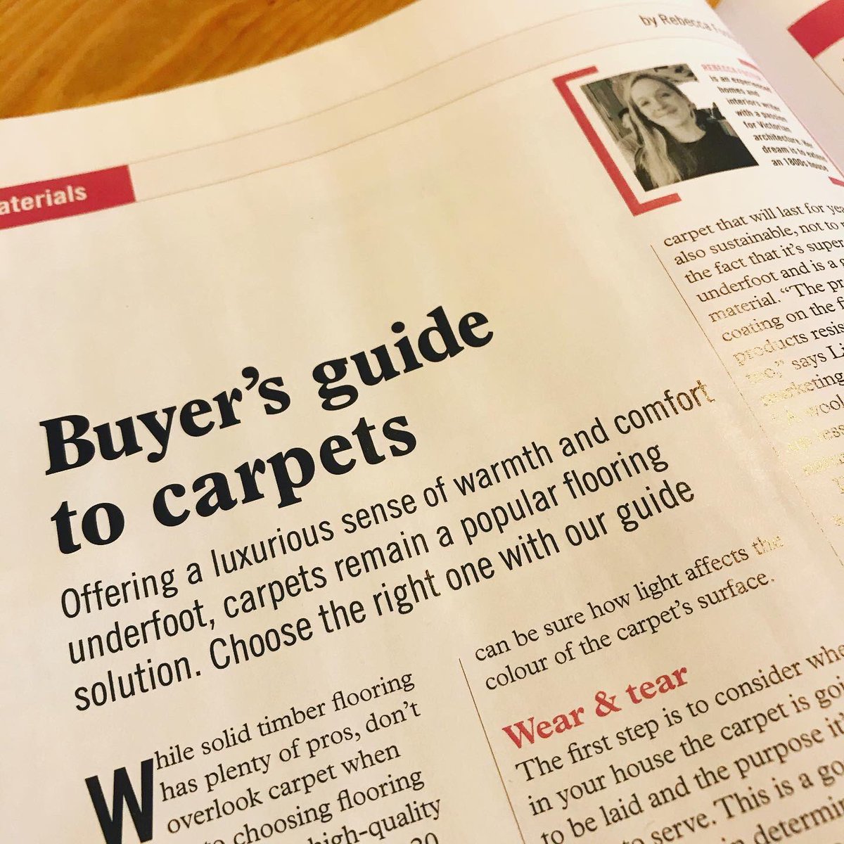 WoolsOfCumbria's tweet photo. Informative article by Rebecca Foster in February’s Homebuilding &amp; Renovating magazine providing useful carpet buying advice, featuring yours truly amongst others. @myhomebuilding #renovating #redecorating #carpet #choosewool #cutpile #looppile #buybritish #reduceplastic https://t.co/McdQrS4BDy