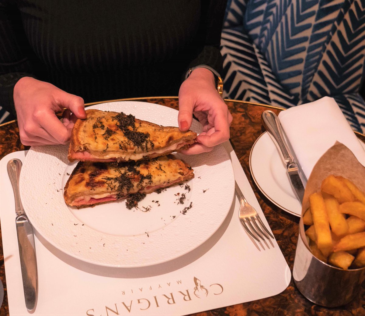 End the week with a truffle-topped treat, specifically, our extra-special Croque Monsieur. 😋