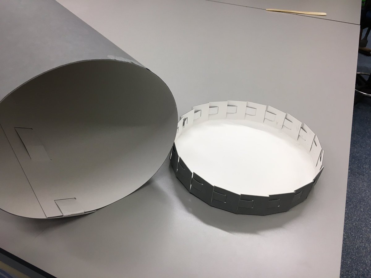 Furnessorama's tweet photo. For a large map, thought I’d try making a tube on the box maker, nicely stable. I’ll be reinforcing and making it a but more reusable next week. #boxmaking #manchesterconservator https://t.co/4nkJSV83Ij