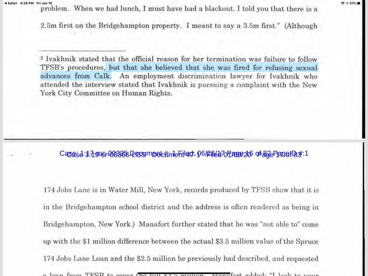 haaaaallllpppp oh GOD I can NEVER unsee that footnote - MY EYES.FTR this was in fact a matter of contention with Calk & the now Ex Mrs Calk but I don’t tweet divorce papers workExhibit A - 83 pagespreviously sealed warrant June 2017 USA v Calk https://drive.google.com/file/d/1zO_yteXYfBALP98Eu9DvESte2EZ7btmK/view?usp=drivesdk