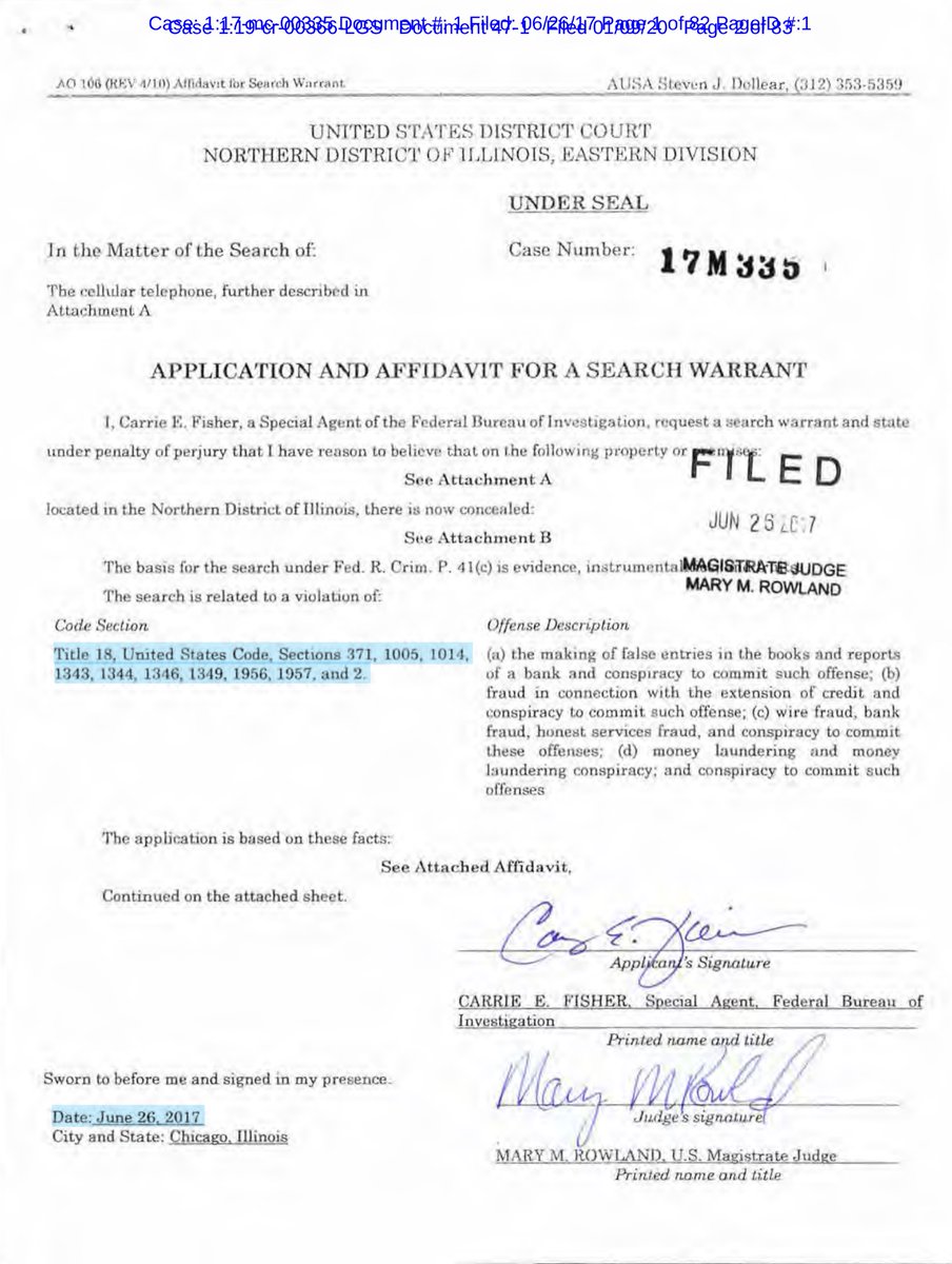 haaaaallllpppp oh GOD I can NEVER unsee that footnote - MY EYES.FTR this was in fact a matter of contention with Calk & the now Ex Mrs Calk but I don’t tweet divorce papers workExhibit A - 83 pagespreviously sealed warrant June 2017 USA v Calk https://drive.google.com/file/d/1zO_yteXYfBALP98Eu9DvESte2EZ7btmK/view?usp=drivesdk