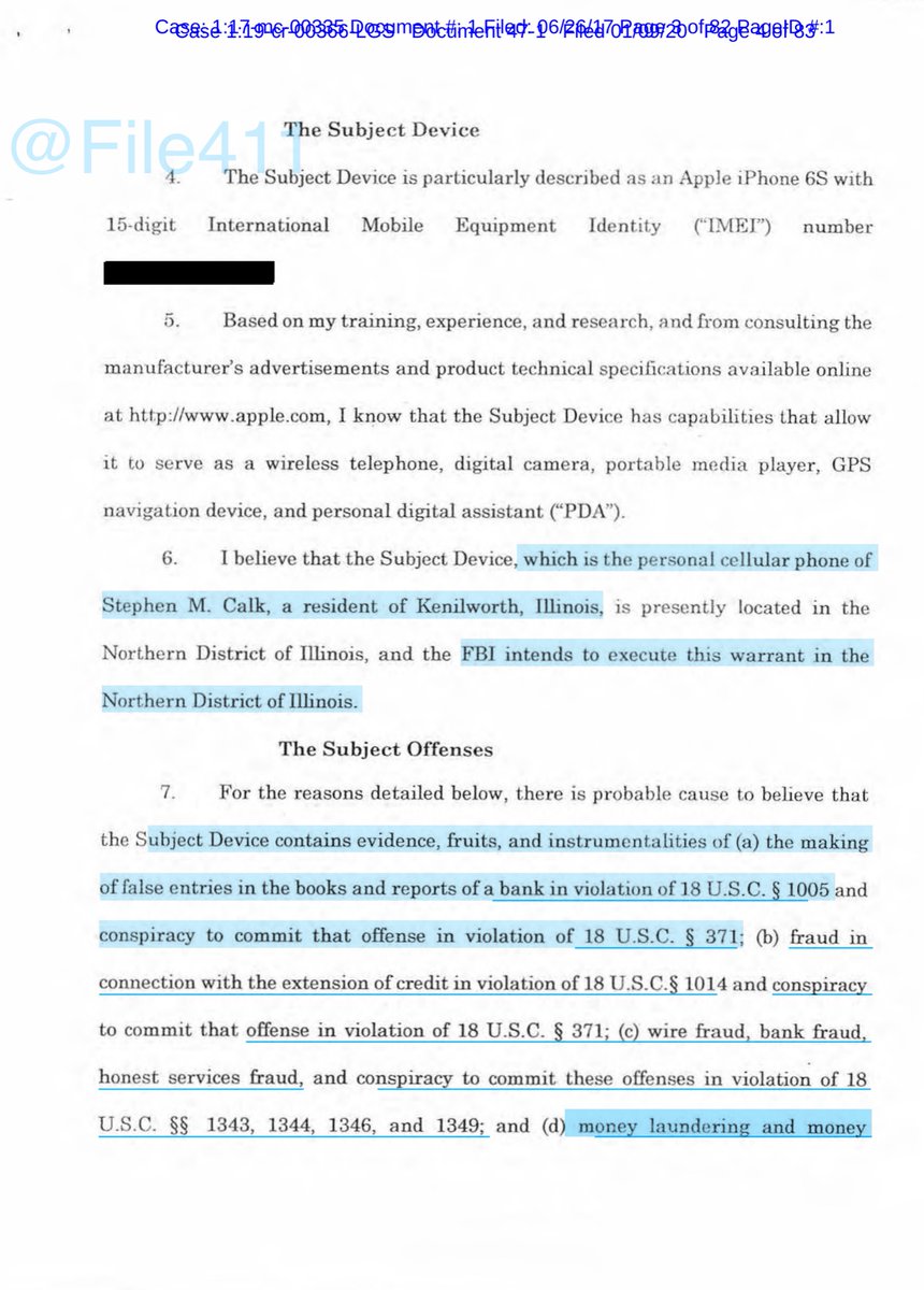 haaaaallllpppp oh GOD I can NEVER unsee that footnote - MY EYES.FTR this was in fact a matter of contention with Calk & the now Ex Mrs Calk but I don’t tweet divorce papers workExhibit A - 83 pagespreviously sealed warrant June 2017 USA v Calk https://drive.google.com/file/d/1zO_yteXYfBALP98Eu9DvESte2EZ7btmK/view?usp=drivesdk